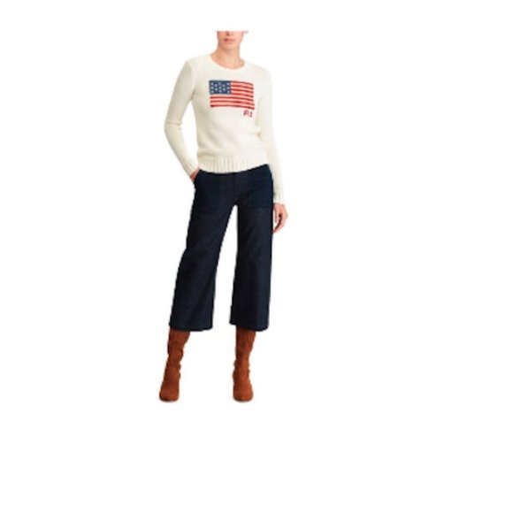 Polo Ralph Lauren Cropped Wide-Leg Jeans - Picture 4 of 8